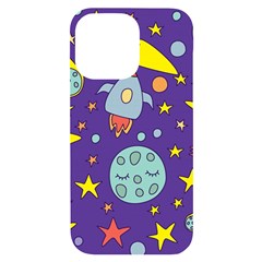 Card-with-lovely-planets Iphone 14 Pro Max Black Uv Print Case