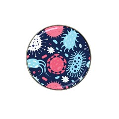 Seamless-pattern-microbes-virus-vector-illustration Hat Clip Ball Marker by Salman4z