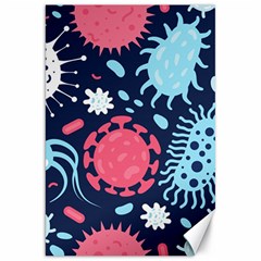 Seamless-pattern-microbes-virus-vector-illustration Canvas 20  X 30  by Salman4z