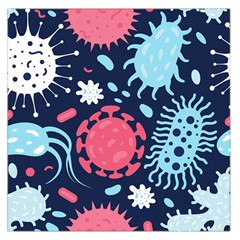 Seamless-pattern-microbes-virus-vector-illustration Square Satin Scarf (36  X 36 ) by Salman4z