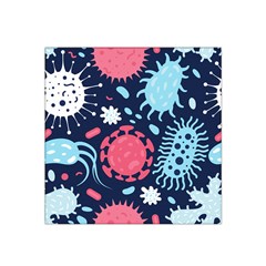 Seamless-pattern-microbes-virus-vector-illustration Satin Bandana Scarf 22  X 22  by Salman4z