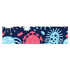 Seamless-pattern-microbes-virus-vector-illustration Oblong Satin Scarf (16  X 60 ) by Salman4z