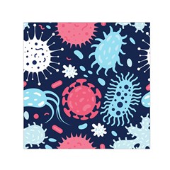 Seamless-pattern-microbes-virus-vector-illustration Square Satin Scarf (30  X 30 ) by Salman4z