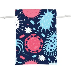 Seamless-pattern-microbes-virus-vector-illustration Lightweight Drawstring Pouch (xl)