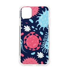 Seamless-pattern-microbes-virus-vector-illustration Iphone 11 Tpu Uv Print Case by Salman4z