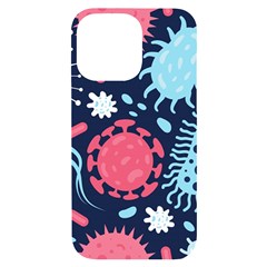 Seamless-pattern-microbes-virus-vector-illustration Iphone 14 Pro Max Black Uv Print Case by Salman4z