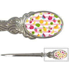 Tropical-fruits-berries-seamless-pattern Letter Opener by Salman4z