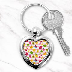 Tropical-fruits-berries-seamless-pattern Key Chain (heart) by Salman4z