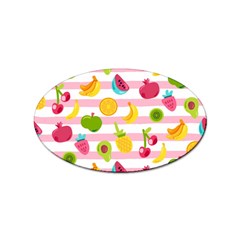 Tropical-fruits-berries-seamless-pattern Sticker Oval (10 Pack) by Salman4z