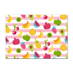 Tropical-fruits-berries-seamless-pattern Sticker A4 (100 Pack) by Salman4z