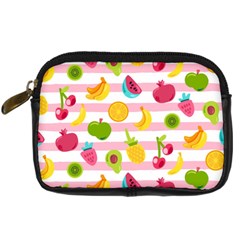 Tropical-fruits-berries-seamless-pattern Digital Camera Leather Case by Salman4z