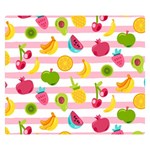 Tropical-fruits-berries-seamless-pattern Two Sides Premium Plush Fleece Blanket (Small) 50 x40  Blanket Front