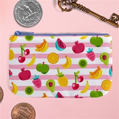 Tropical-fruits-berries-seamless-pattern Large Coin Purse by Salman4z