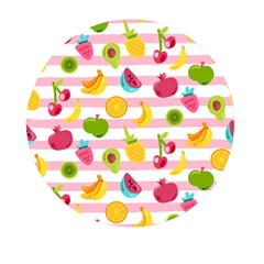 Tropical-fruits-berries-seamless-pattern Mini Round Pill Box by Salman4z