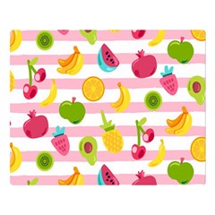 Tropical-fruits-berries-seamless-pattern Premium Plush Fleece Blanket (large) by Salman4z