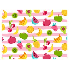 Tropical-fruits-berries-seamless-pattern Two Sides Premium Plush Fleece Blanket (extra Small)