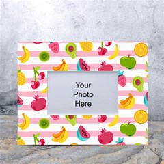 Tropical-fruits-berries-seamless-pattern White Tabletop Photo Frame 4 x6  by Salman4z