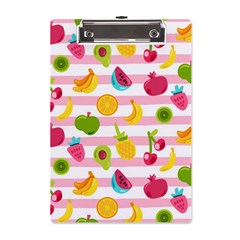 Tropical-fruits-berries-seamless-pattern A5 Acrylic Clipboard