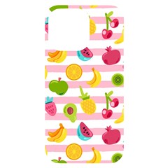 Tropical-fruits-berries-seamless-pattern Iphone 14 Pro Max Black Uv Print Case