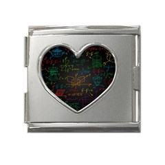 Mathematical-colorful-formulas-drawn-by-hand-black-chalkboard Mega Link Heart Italian Charm (18mm) by Salman4z