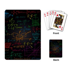 Mathematical-colorful-formulas-drawn-by-hand-black-chalkboard Playing Cards Single Design (rectangle) by Salman4z