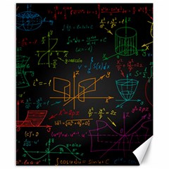 Mathematical-colorful-formulas-drawn-by-hand-black-chalkboard Canvas 8  X 10  by Salman4z