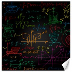 Mathematical-colorful-formulas-drawn-by-hand-black-chalkboard Canvas 12  X 12  by Salman4z