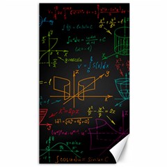 Mathematical-colorful-formulas-drawn-by-hand-black-chalkboard Canvas 40  X 72  by Salman4z