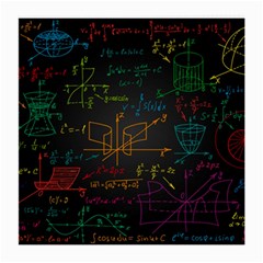 Mathematical-colorful-formulas-drawn-by-hand-black-chalkboard Medium Glasses Cloth (2 Sides) by Salman4z