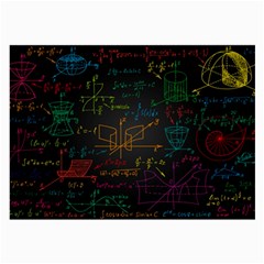 Mathematical-colorful-formulas-drawn-by-hand-black-chalkboard Large Glasses Cloth (2 Sides) by Salman4z