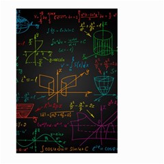 Mathematical-colorful-formulas-drawn-by-hand-black-chalkboard Large Garden Flag (two Sides) by Salman4z