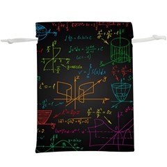 Mathematical-colorful-formulas-drawn-by-hand-black-chalkboard Lightweight Drawstring Pouch (xl) by Salman4z