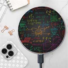 Mathematical-colorful-formulas-drawn-by-hand-black-chalkboard Wireless Fast Charger(white) by Salman4z