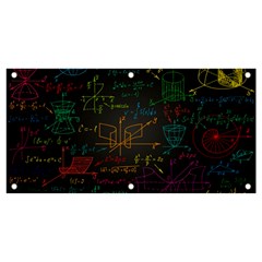 Mathematical-colorful-formulas-drawn-by-hand-black-chalkboard Banner And Sign 4  X 2  by Salman4z