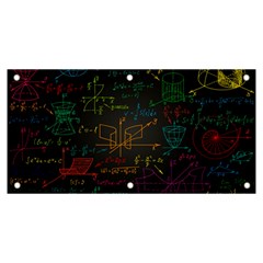 Mathematical-colorful-formulas-drawn-by-hand-black-chalkboard Banner And Sign 6  X 3  by Salman4z