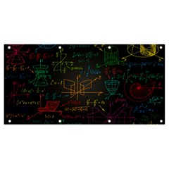 Mathematical-colorful-formulas-drawn-by-hand-black-chalkboard Banner And Sign 8  X 4  by Salman4z