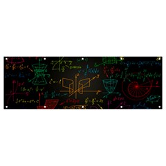 Mathematical-colorful-formulas-drawn-by-hand-black-chalkboard Banner And Sign 12  X 4  by Salman4z