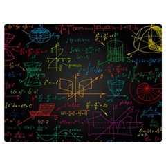 Mathematical-colorful-formulas-drawn-by-hand-black-chalkboard Two Sides Premium Plush Fleece Blanket (extra Small)