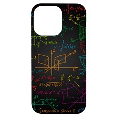 Mathematical-colorful-formulas-drawn-by-hand-black-chalkboard Iphone 14 Pro Max Black Uv Print Case