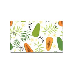 Seamless-tropical-pattern-with-papaya Sticker (rectangular) by Salman4z