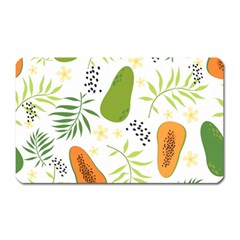 Seamless-tropical-pattern-with-papaya Magnet (rectangular) by Salman4z