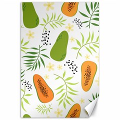 Seamless-tropical-pattern-with-papaya Canvas 20  X 30  by Salman4z