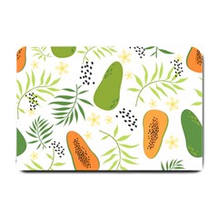 Seamless-tropical-pattern-with-papaya Small Doormat by Salman4z