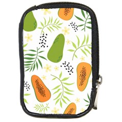 Seamless-tropical-pattern-with-papaya Compact Camera Leather Case by Salman4z