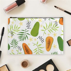 Seamless-tropical-pattern-with-papaya Cosmetic Bag (large) by Salman4z