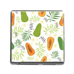 Seamless-tropical-pattern-with-papaya Memory Card Reader (square 5 Slot) by Salman4z