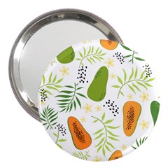 Seamless-tropical-pattern-with-papaya 3  Handbag Mirrors by Salman4z