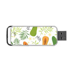 Seamless-tropical-pattern-with-papaya Portable Usb Flash (one Side) by Salman4z