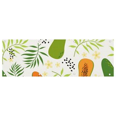 Seamless-tropical-pattern-with-papaya Banner And Sign 9  X 3  by Salman4z