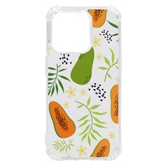 Seamless-tropical-pattern-with-papaya Iphone 14 Pro Tpu Uv Print Case by Salman4z